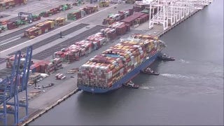 Dali container ship removed from collapsed wreckage of Baltimore's Francis Scott Key Bridge - Fox Business Video