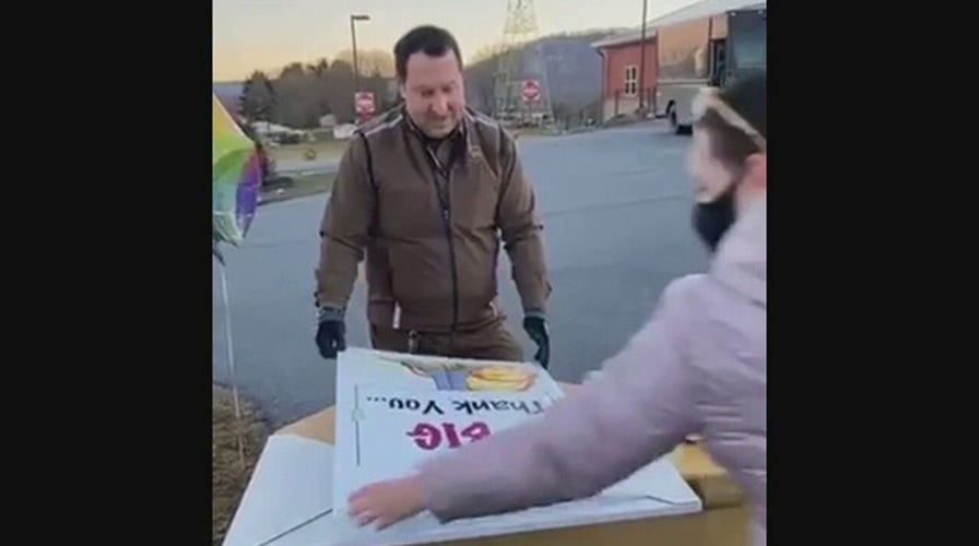 UPS driver brought to tears after community throws him thank you party