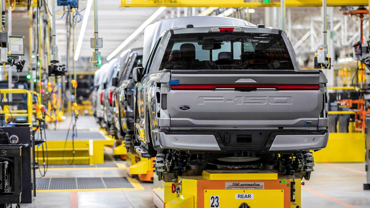 Ford to temporarily halt production of F-150 Lightning pickup as EV demand wanes - Fox News