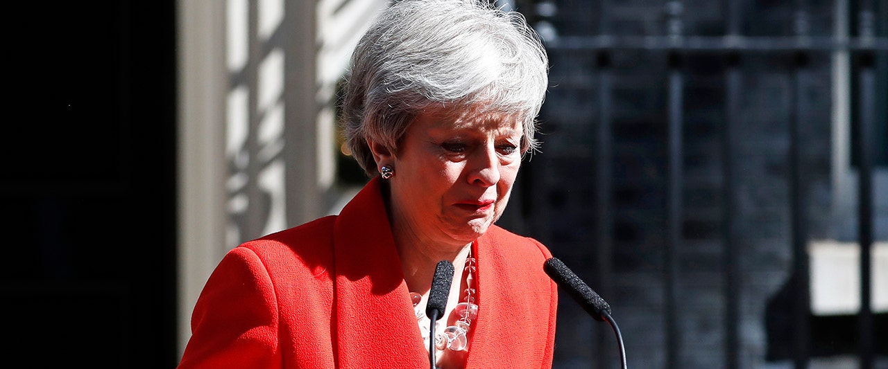 Emotional British PM tells press departure date amid Brexit failure, plummeting poll numbers