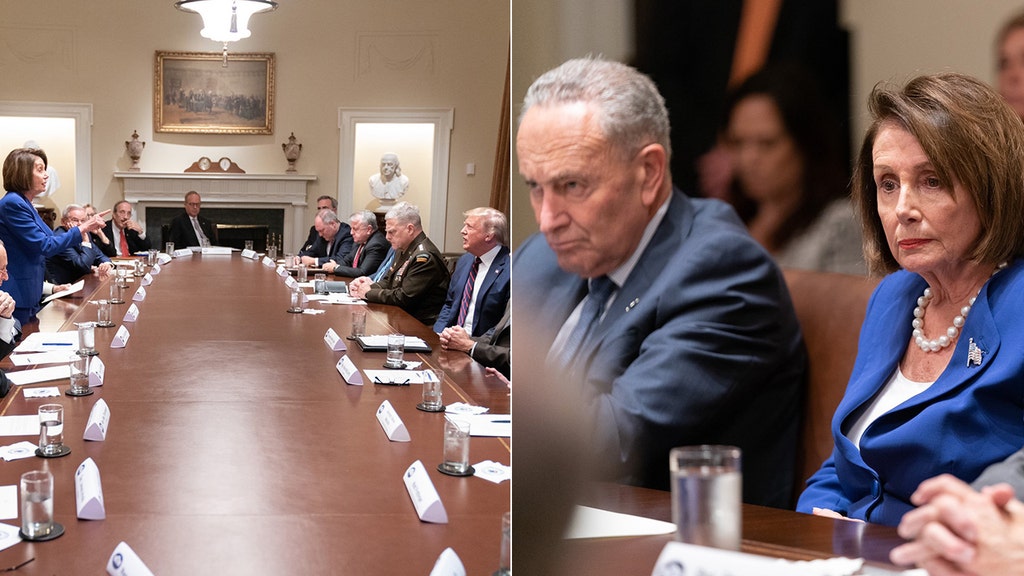 Trump team blasts Dems' for storming out of meeting, Pelosi hits back