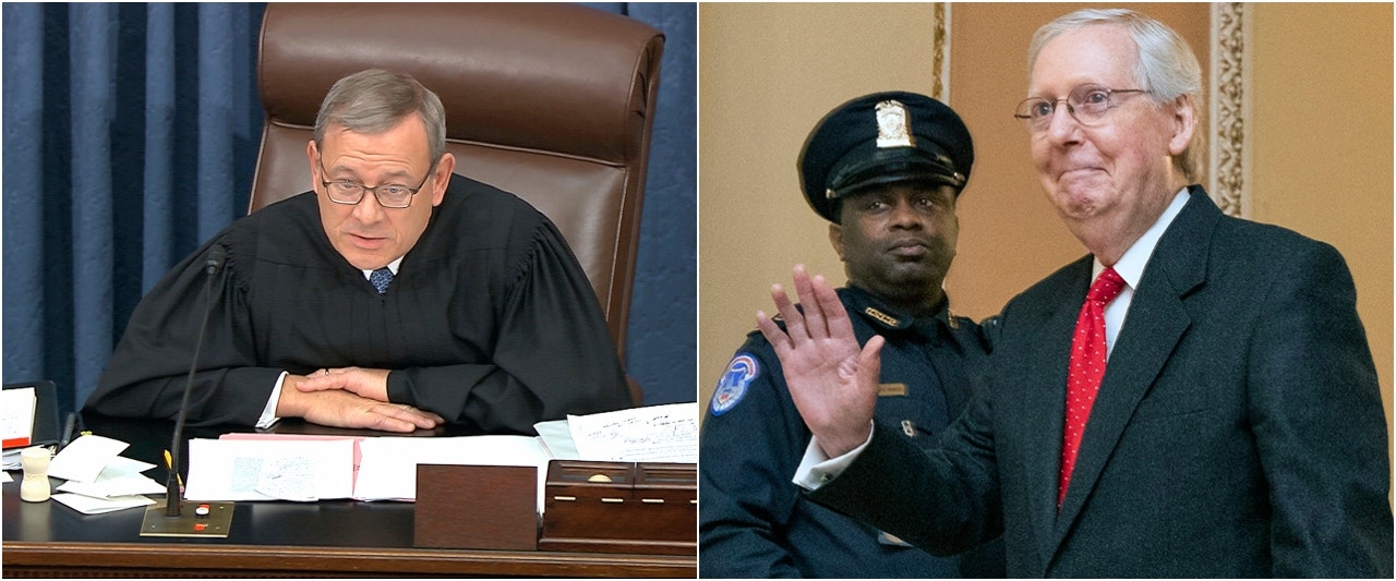 Roberts scolds impeachment lawyers as McConnell notches rules victory in 12-hour marathon