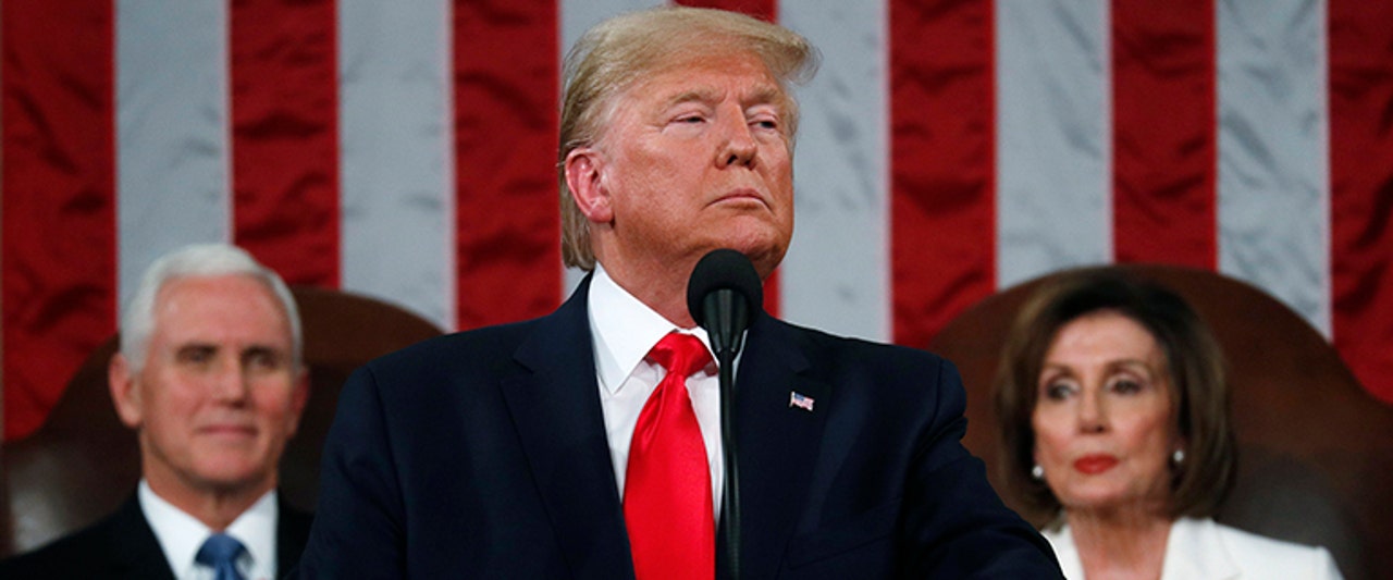Trump takes on ‘radical left’ in defiant and dramatic address with several surprising moments