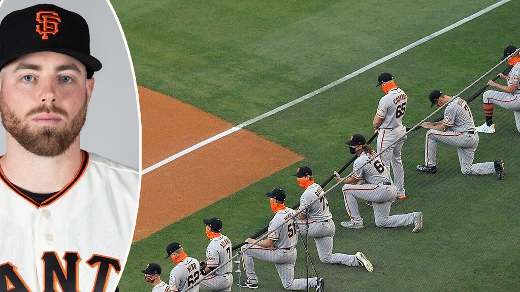 Giants pitcher doesn't bend the knee during BLM moment for this reason