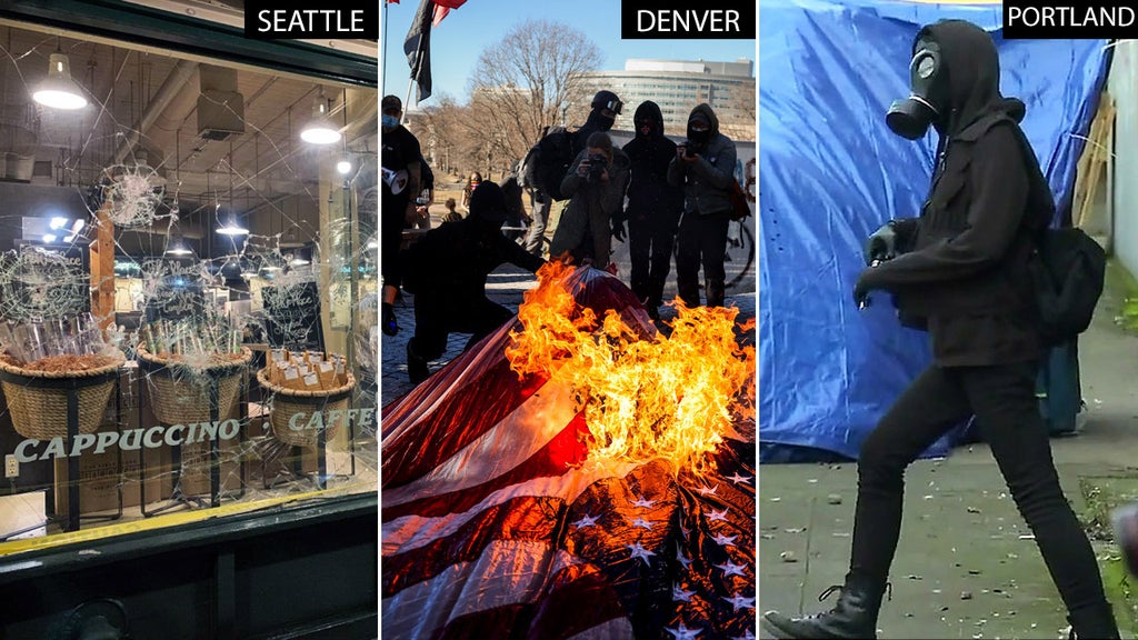 Unrest explodes in West as Biden sworn-in; attacks on police, Dem Party offices