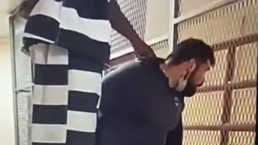Chilling video shows corrections officer on knees, handcuffed by prisoner