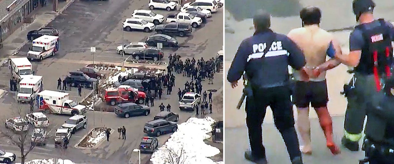 SPLIT OF SUSPECT and ambulance