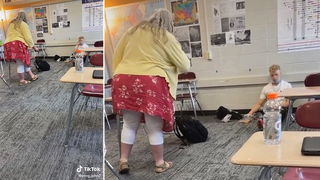 Teacher caught berating 'jerk' student over mask in shocking video
