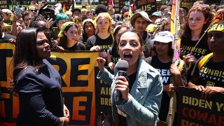 AOC joins climate change protesters accused of blocking entrance to WH