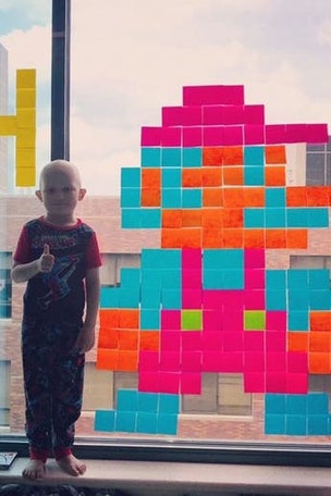 SEE IT: Boy's sweet window ART