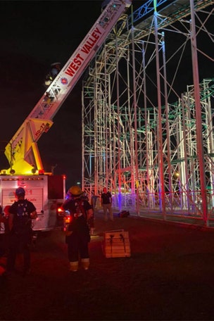 Teens STUCK on roller coaster