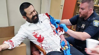 Rabbi stabbed multiple times outside synagogue, suspect in custody