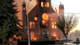 Churches burned to the ground in Canada in 'anti-church hate crime wave'