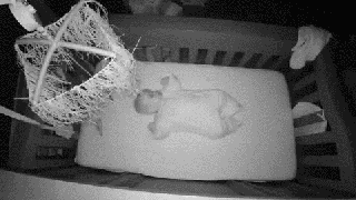 Parents say prayer after heart-stopping moment is caught on baby monitor