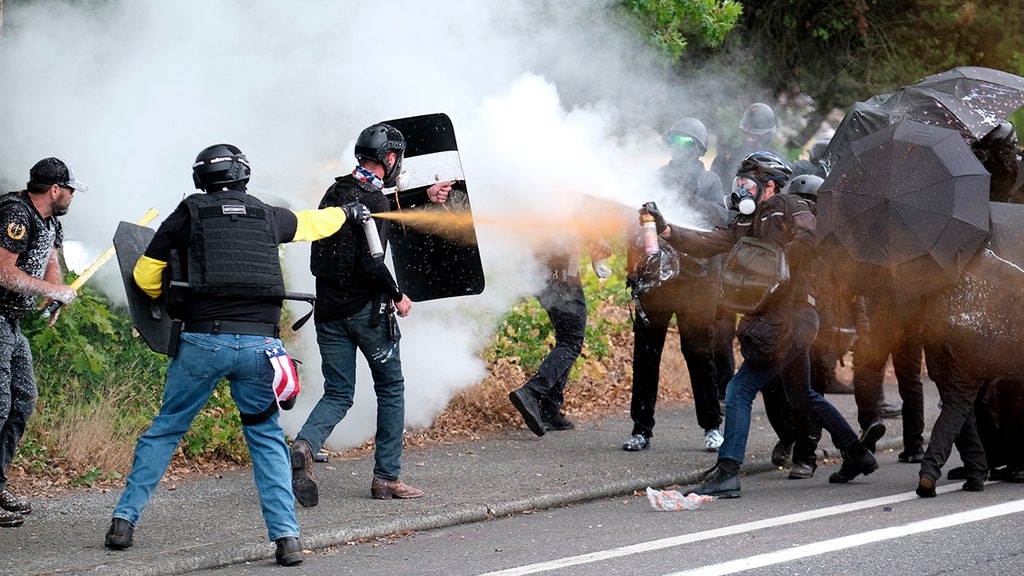 Armed fringe groups battle in Portland, as police reportedly looked on: WATCH