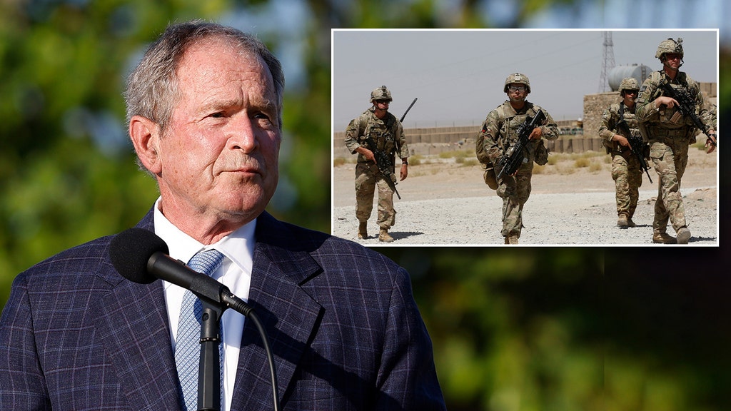 Bush speaks on crisis in Afghanistan, sends message to US troops, vets