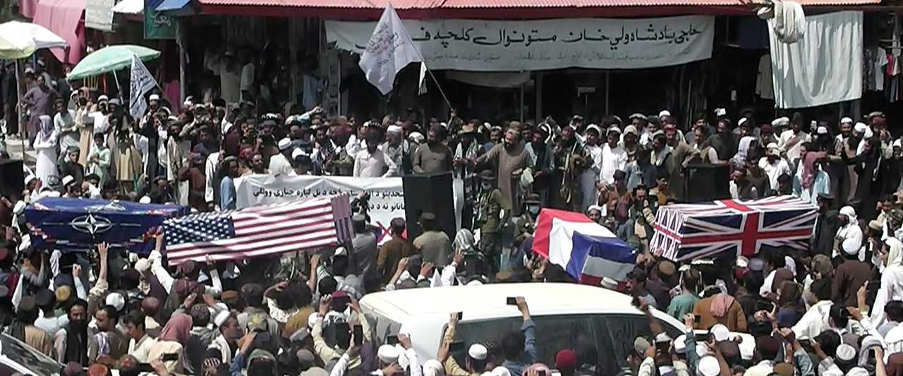 Taliban celebrates with mock funerals for America, the West; images shared widely on social media