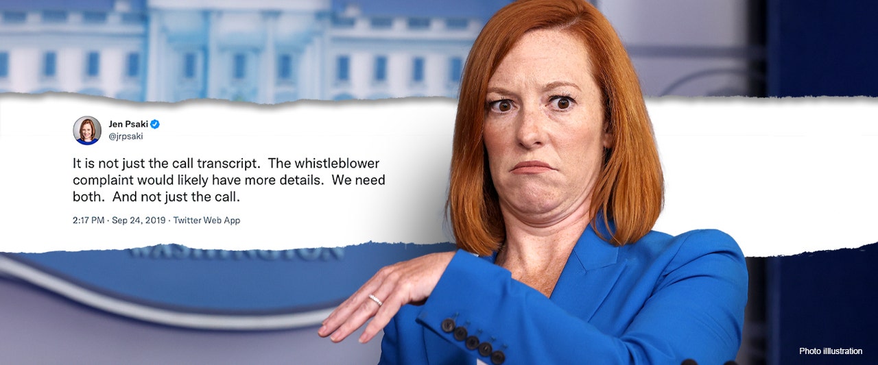 White House won't discuss leak of damaging Biden call, but Psaki was all about 'transparency' for Trump