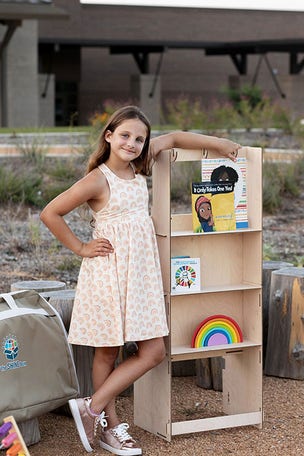 8-year-old designs PORTABLE school