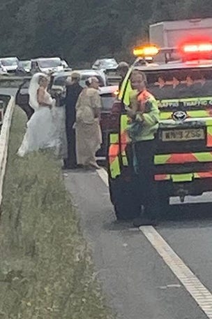 Bride rescued by police after THIS