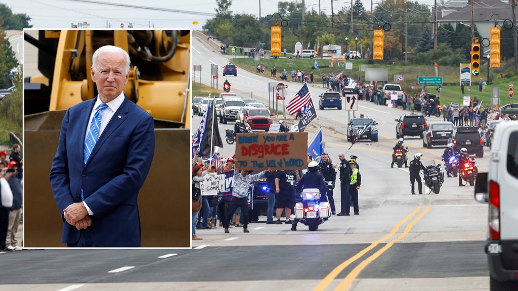 Hostile crowd greets Biden during Michigan swing to sell infrastructure