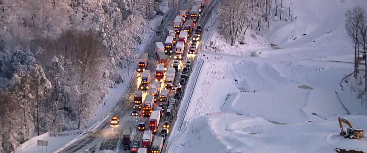 Hundreds STRANDED OVERNIGHT on Virginia interstate in freezing temperatures