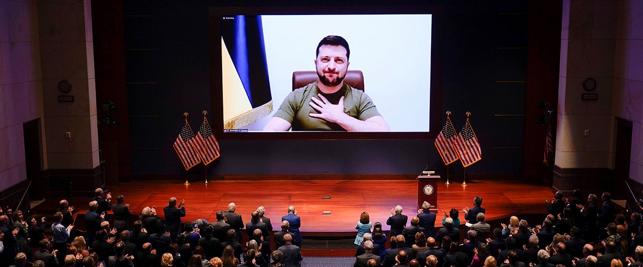 Zelenskyy begs Congress to 'do more' as Putin's bombs fall on Ukrainian civilians
