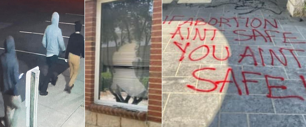 Vandals smash windows, leave threatening messages at pro-life center