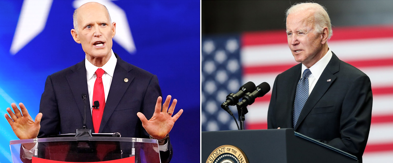 GOP Senator Rick Scott says Biden 'destroyed America's economy,' calls on the president to resign