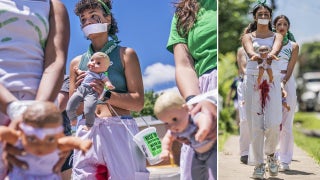 'BLOODY' SCENE: Protesters issue demands after swarming Supreme Court justice’s street