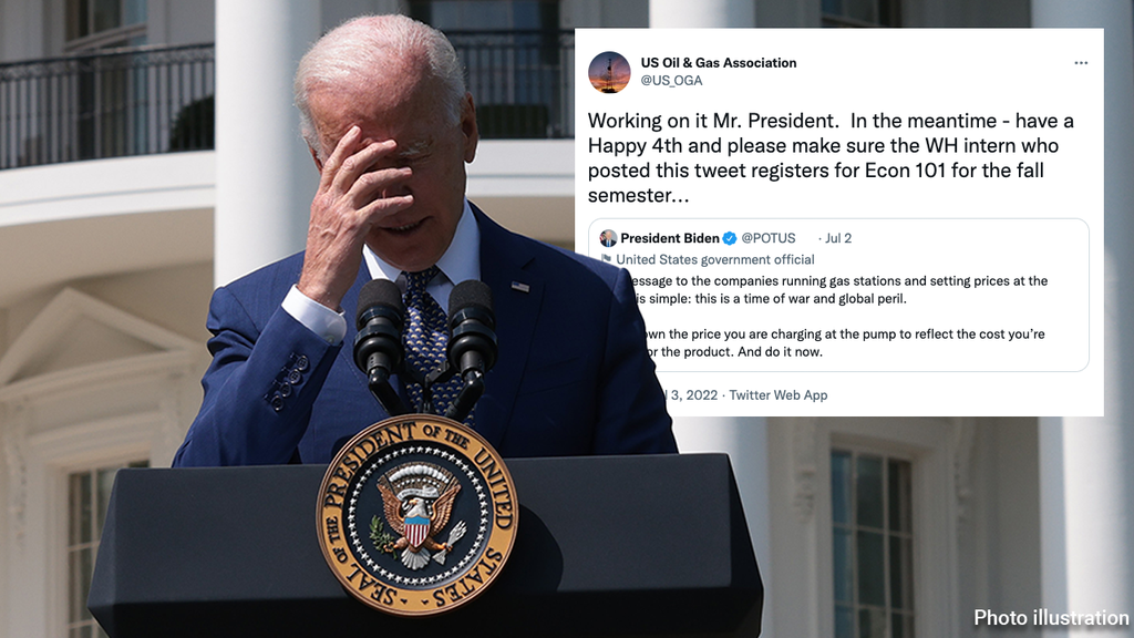 Energy producers go scorched earth on Biden's gas price tweet