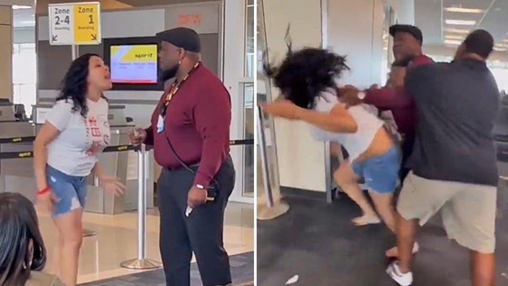 Airline employee suspended after viral video shows him brawling with woman