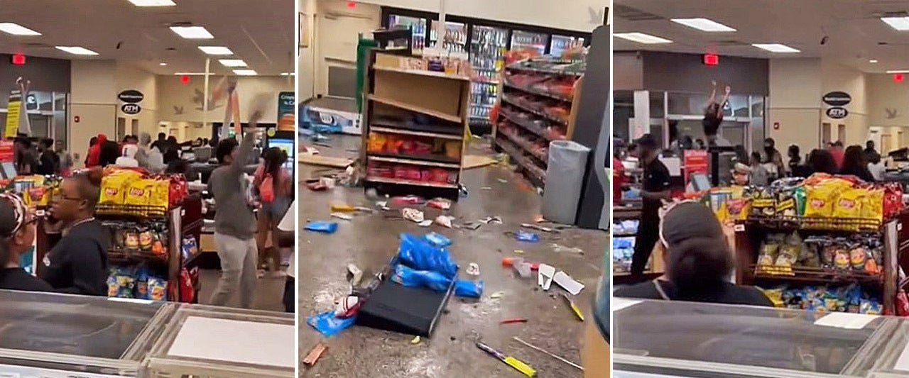 Disturbing video shows dozens of young people ransacking and trashing store in Dem-led city