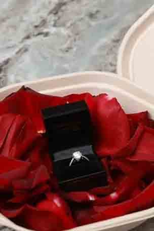 Man proposes with SALAD