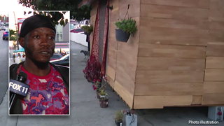 Man builds home on LA sidewalk, refuses hotel and city is powerless