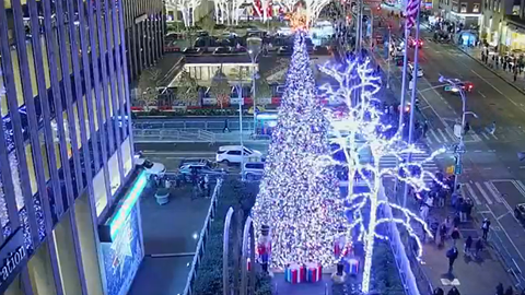 All-American Christmas tree shines bright in Fox Square