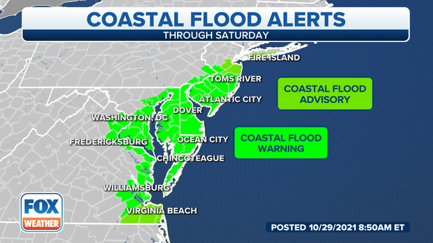 Coastal communities from VA to NJ under alerts