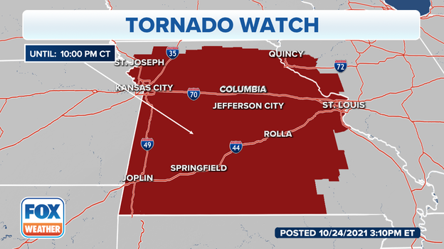 Tornado Watch issued for Missouri, Illinois