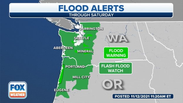 Flood alerts continue into Saturday