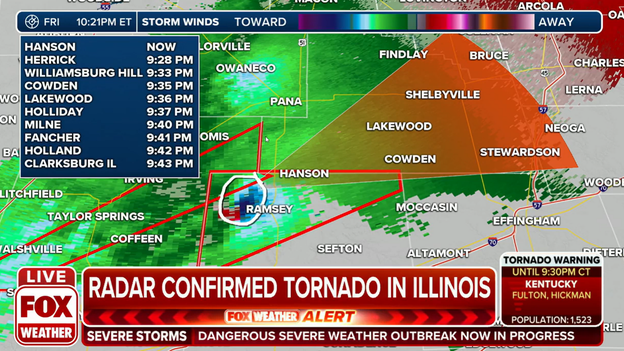 Strong rotation detected near Ramsey, IL