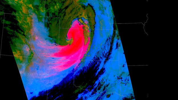 Dust storm picked up on satellite image