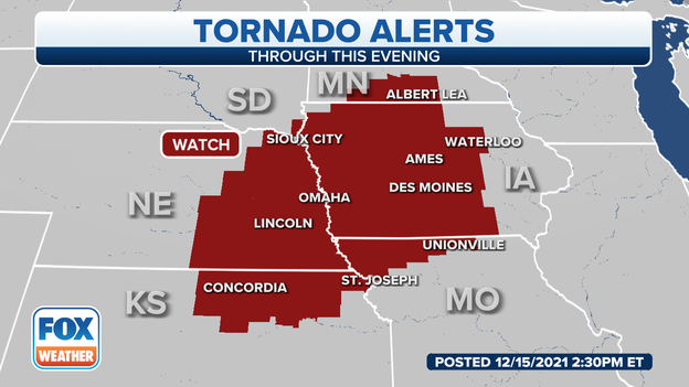 TORNADO WATCH issued in 6 states