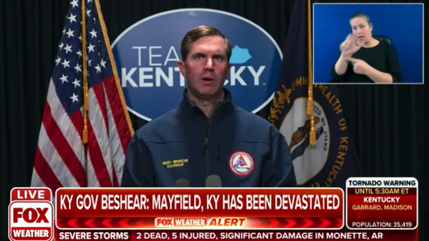 KY Gov: Death toll could end up close to 70 to 100