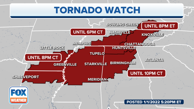Nearly 8 million people are under Tornado Watches