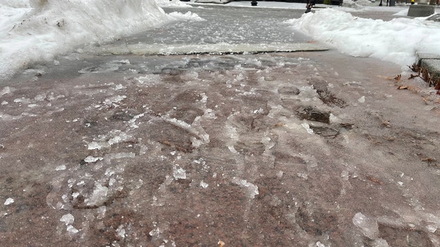 Boston mushes through slush, snow