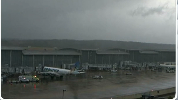 Radar shows rotation near Raleigh's airport