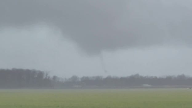 Watch: Tornado spotted moving through Satartia, Mississippi
