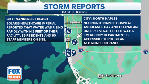 Significant flooding reported at Naples hospitals, fire stations