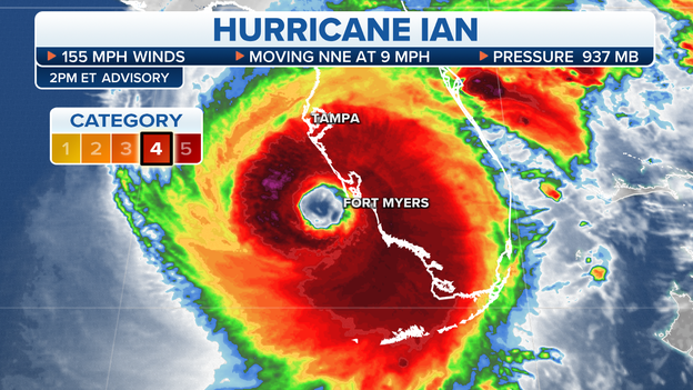 2 P.M. ADVISORY: Category 4 Hurricane Ian to make catastrophic landfall in the next hour or two