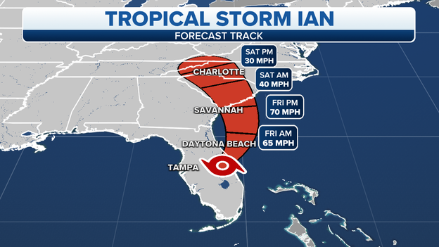 Ian continues to pose risks of life-threatening flooding, storm surge and strong winds from FL to SC